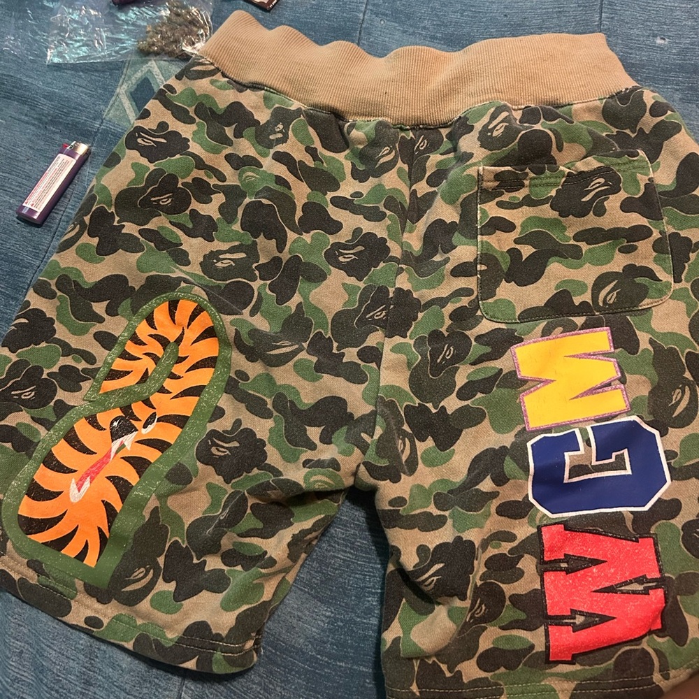 Camo Kids Shorts with Colorful Patchwork